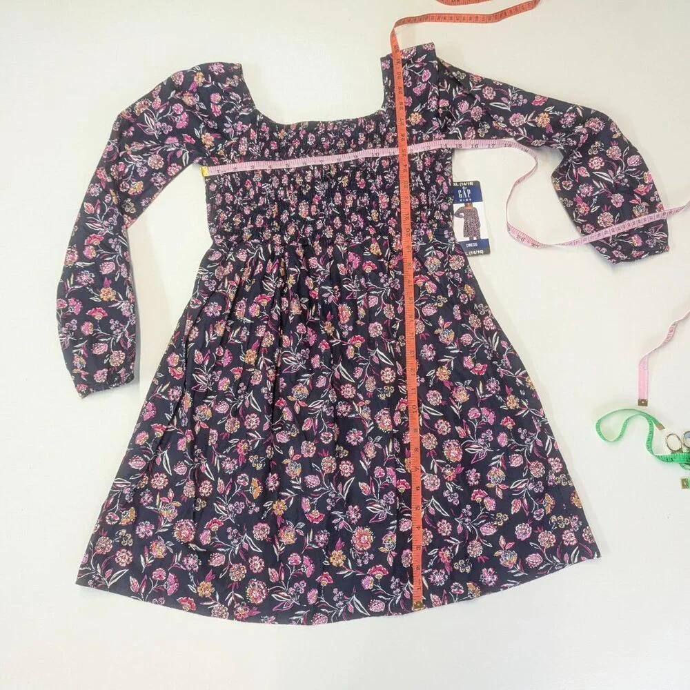 NWT Gap Kids Size XL/14-16 Navy Floral Dress